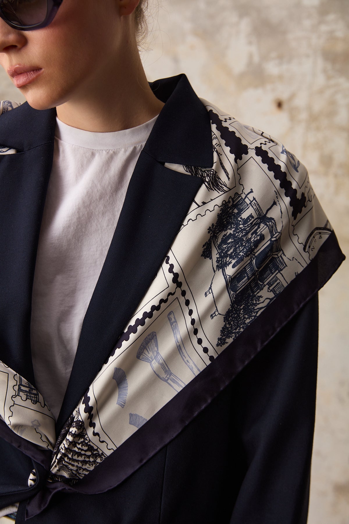 Imas Foulard Bleu Marine