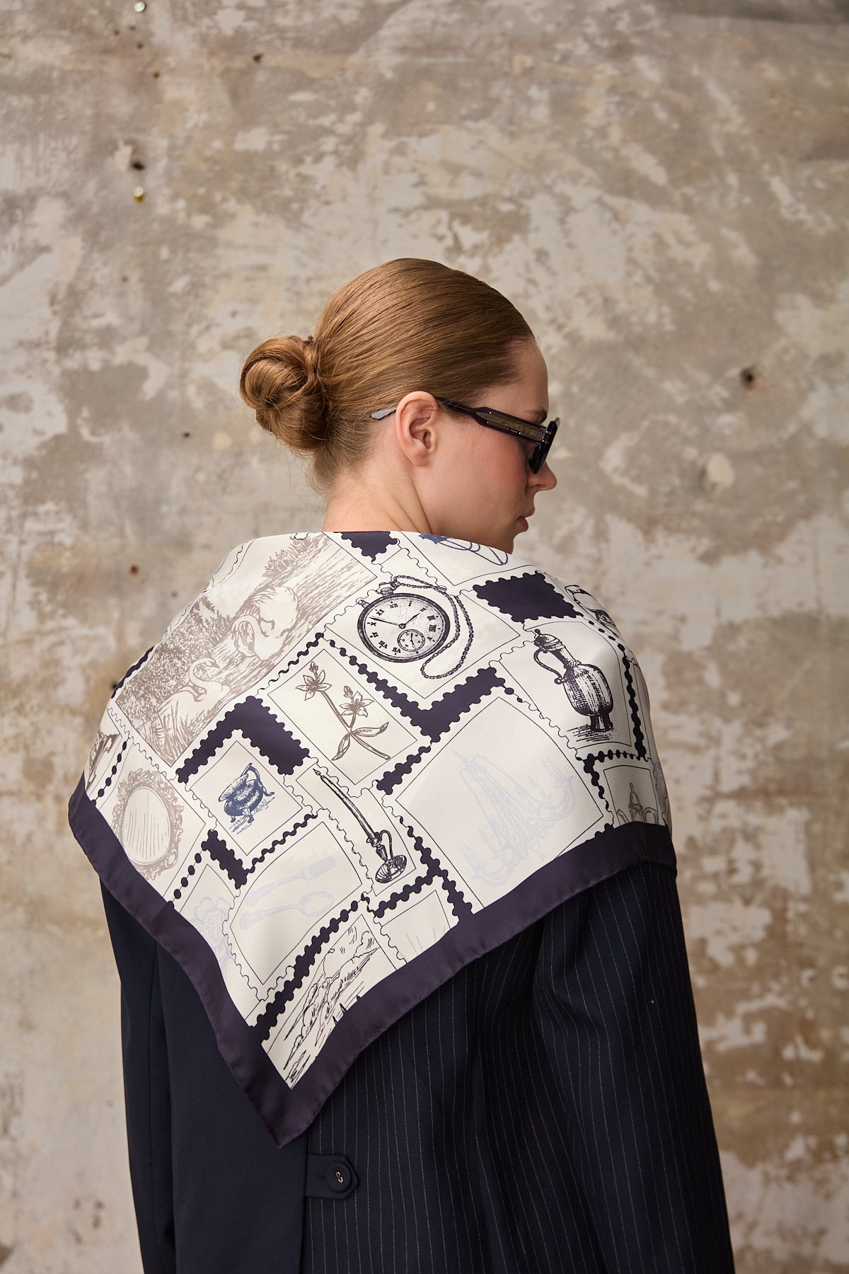 Imas Foulard Bleu Marine