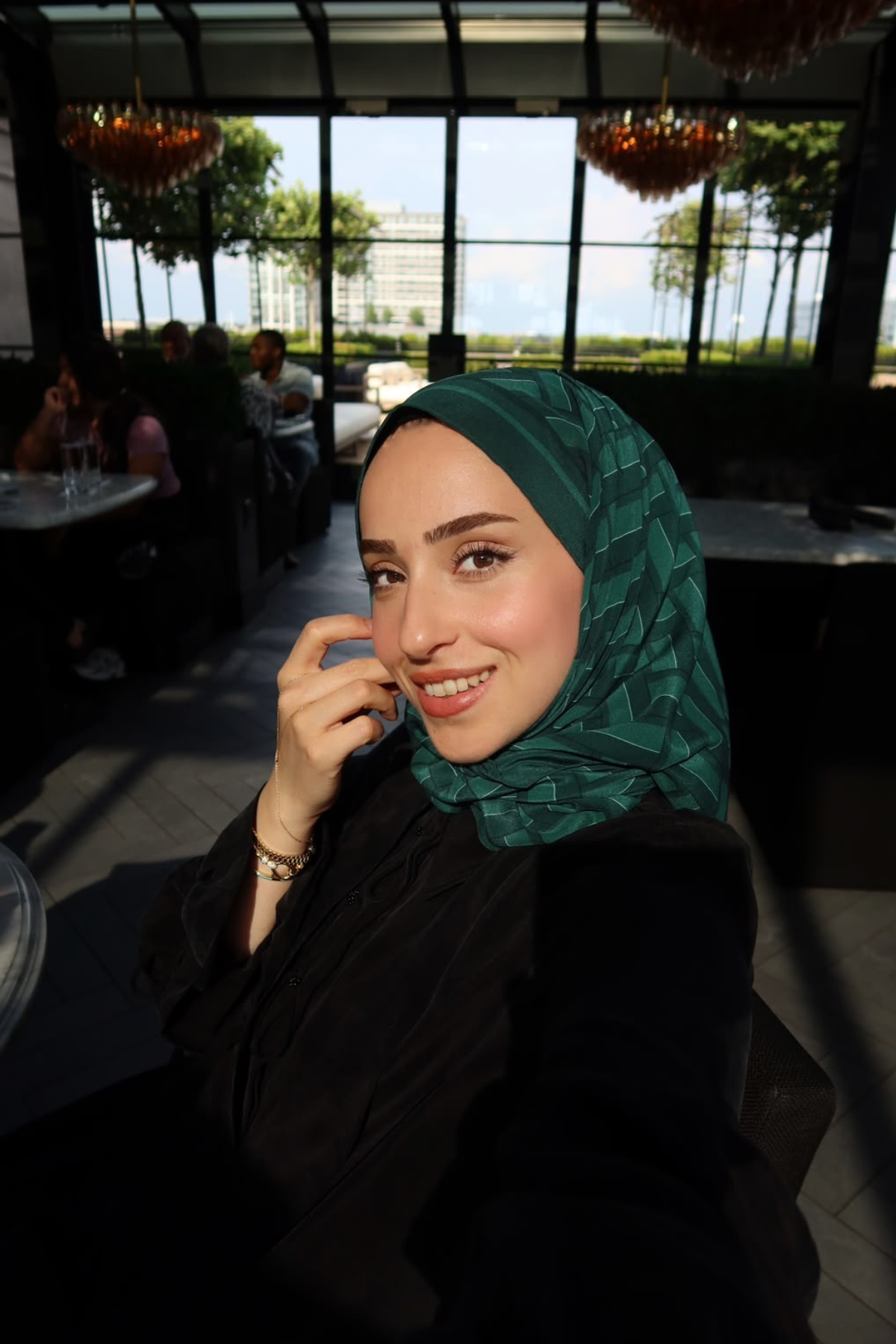 Svila Şal Zümrüt Yeşili