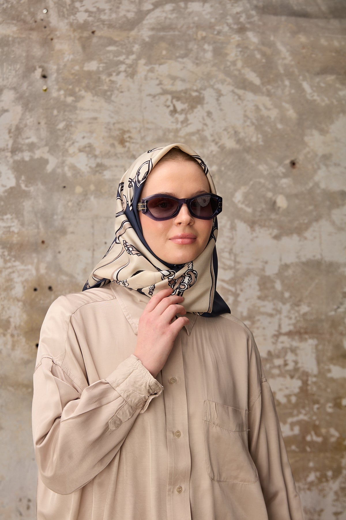 Lanac Eşarp Lacivert