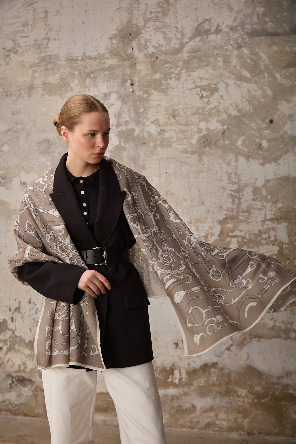 Sahara Châle Étoupe