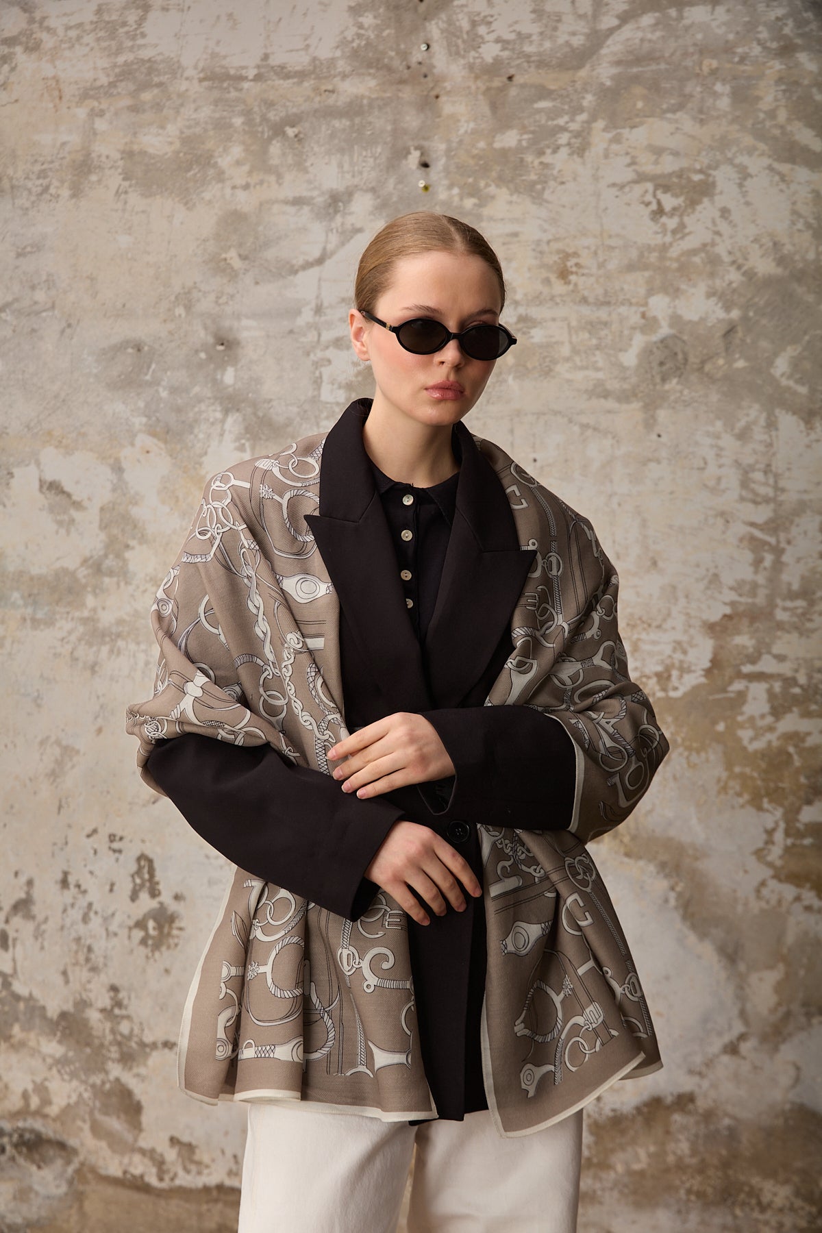 Sahara Châle Étoupe