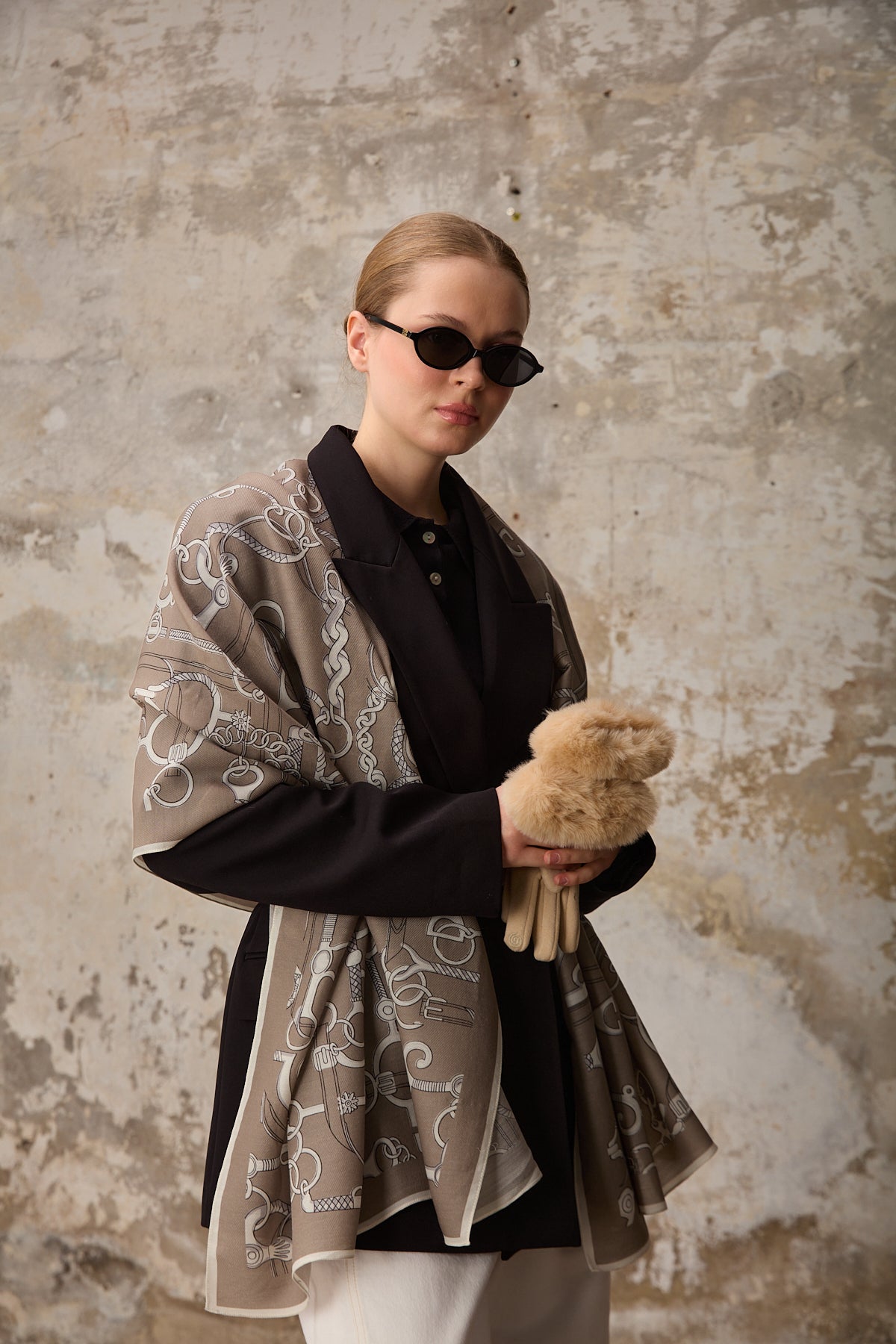 Sahara Châle Étoupe