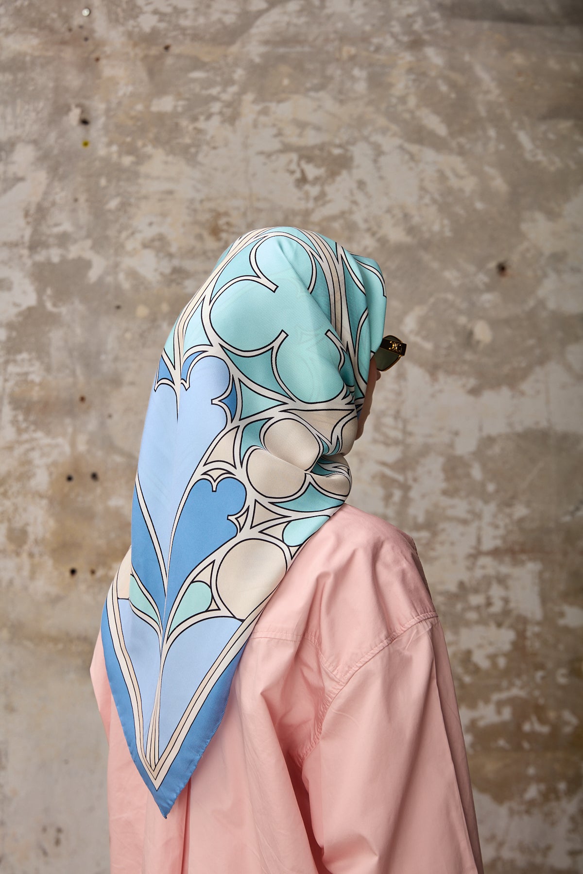 Secra Eşarp Turkuaz/ Pastel Mavi