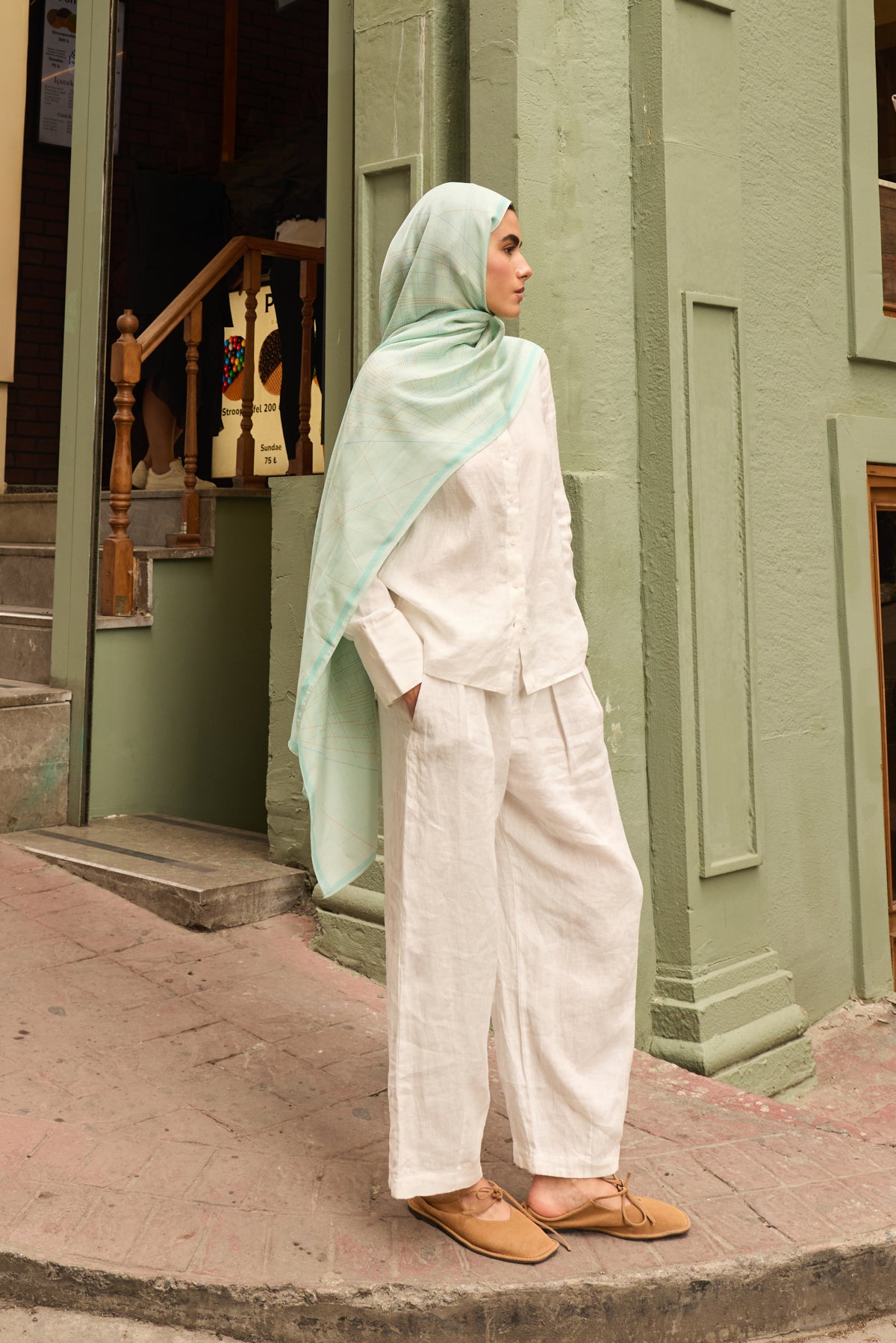 Emily Baby Blue Şal