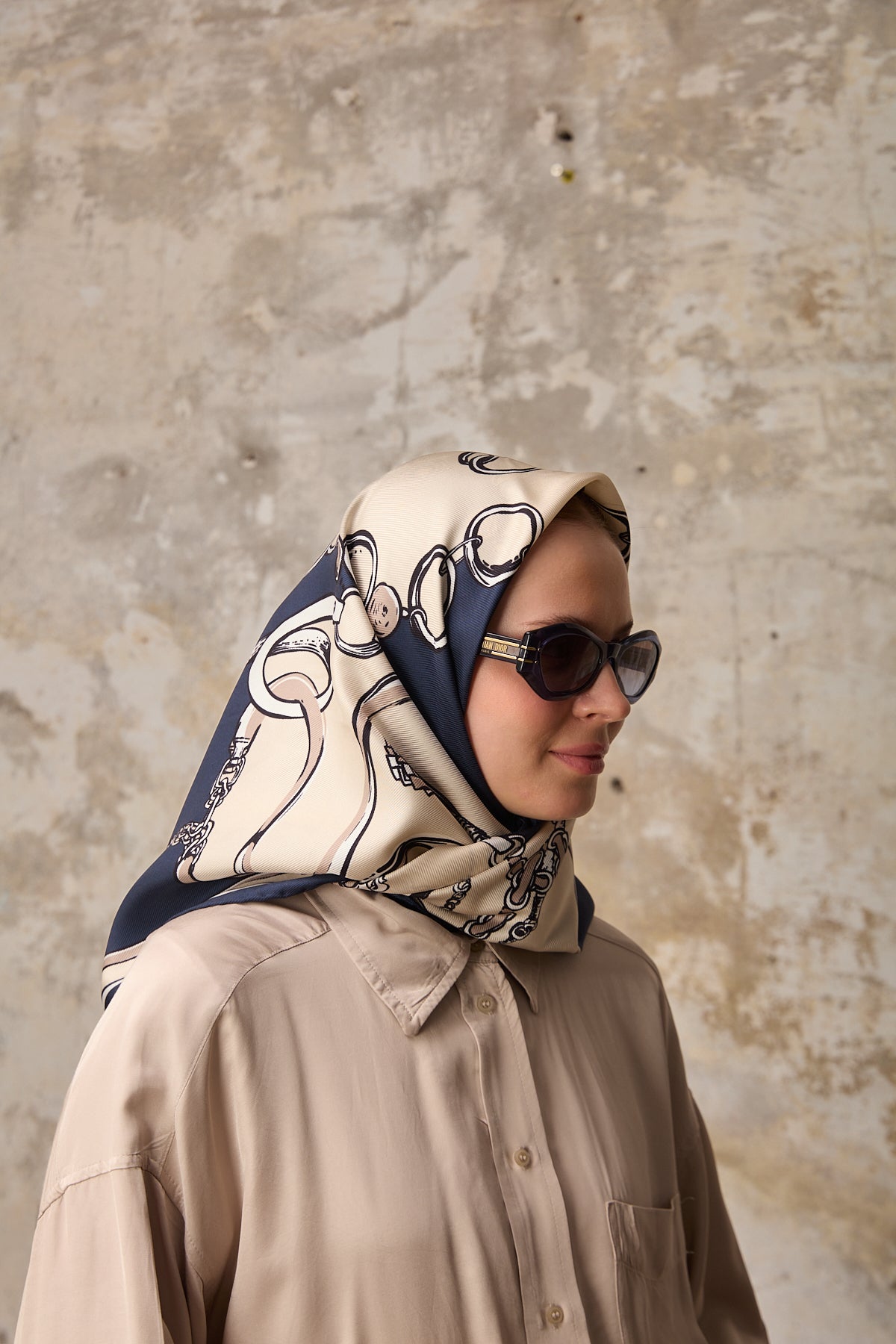 Lanac Eşarp Lacivert