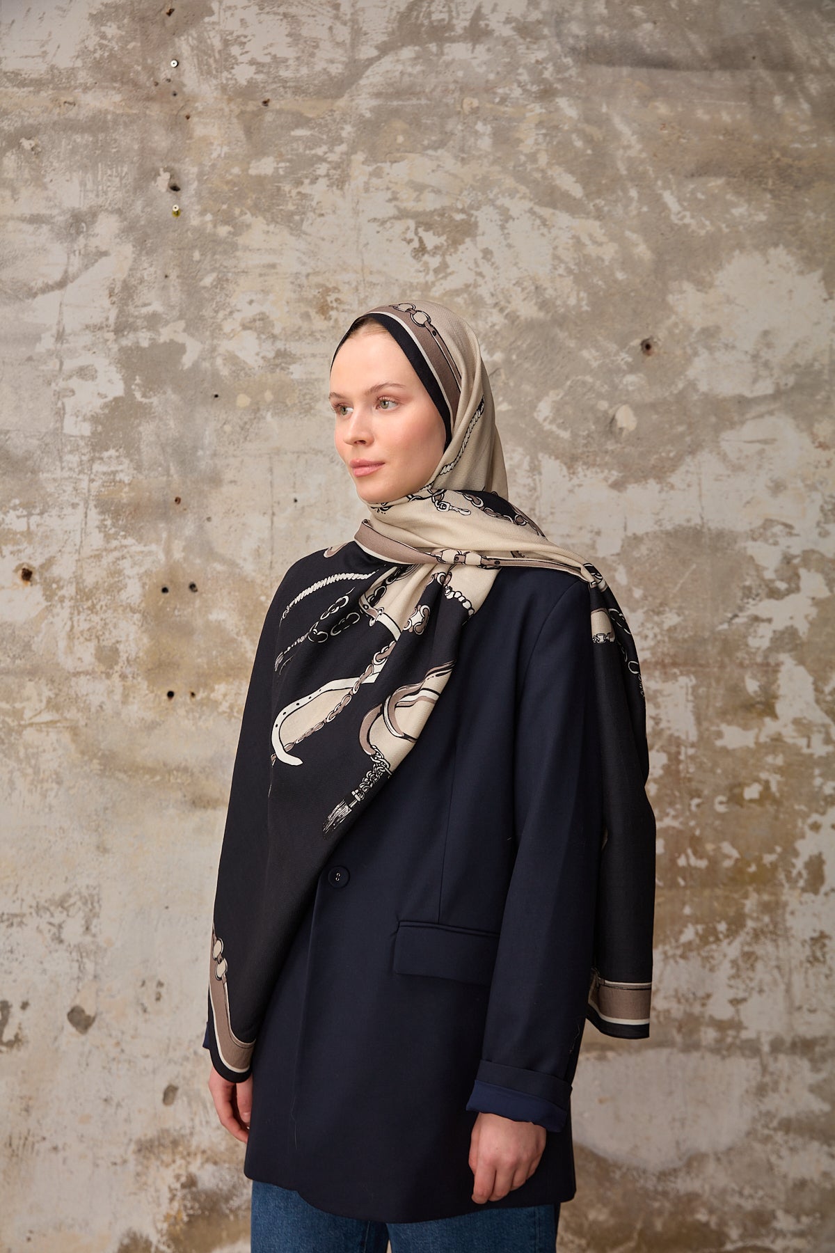 Lanac Şal Koyu Lacivert