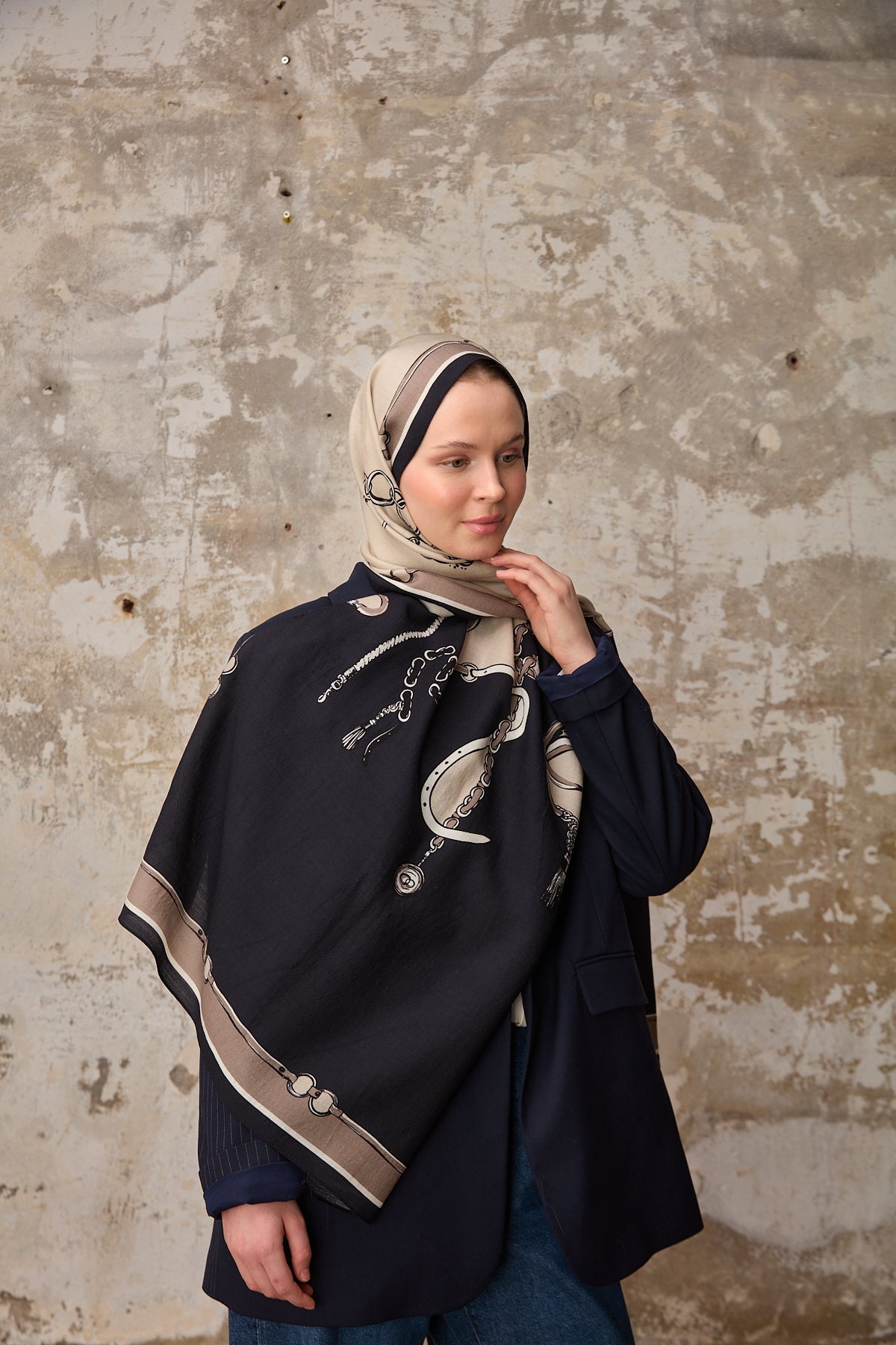 Lanac Scarf Dark Navy