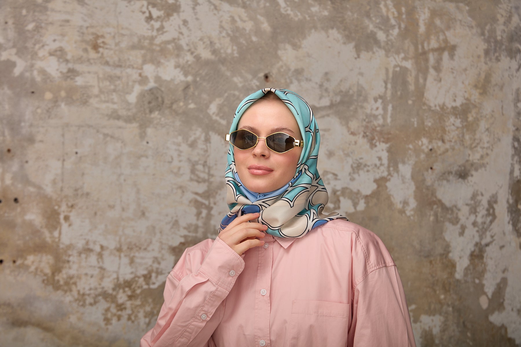 Secra Eşarp Turkuaz/ Pastel Mavi