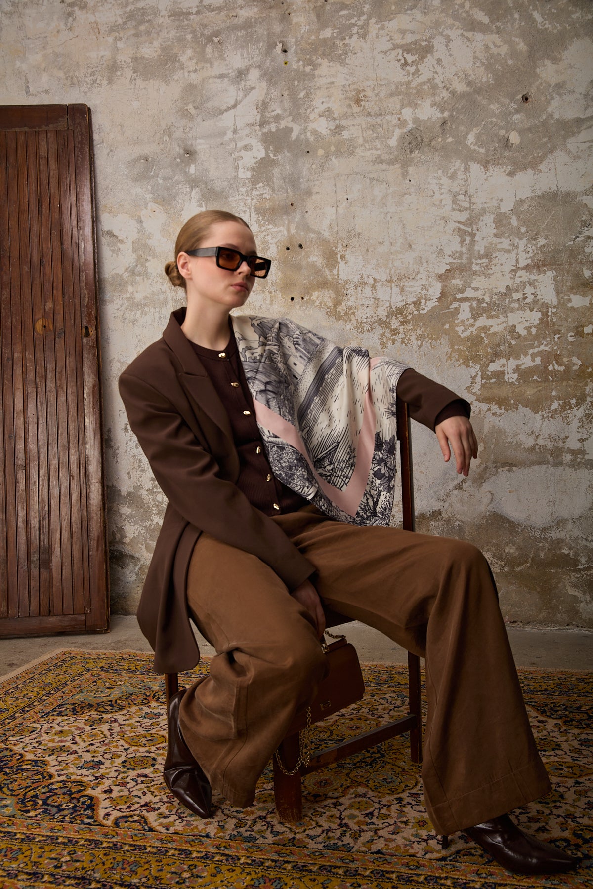 Suma Eşarp Kahverengi