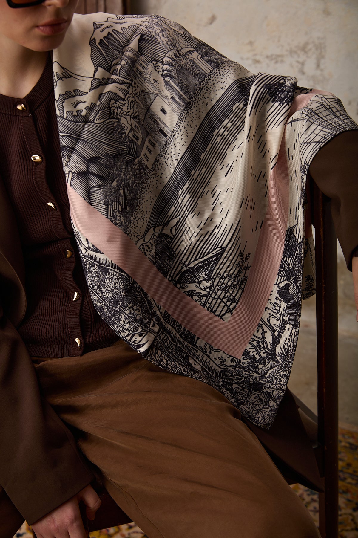 Suma Eşarp Kahverengi